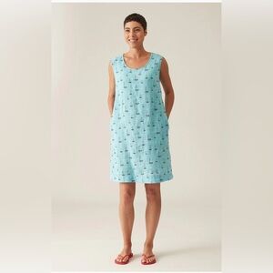 Cut•Loose | Sailboats Linen A- Line Shift Dress